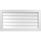 Ekena Millwork Vertical Surface Mount PVC Gable Vnt: Non-Functional, w/2"W x 1-1/2"H, Brickmould Frame, 34"W x 18"H GVPVE34X1802SN - alternate 1